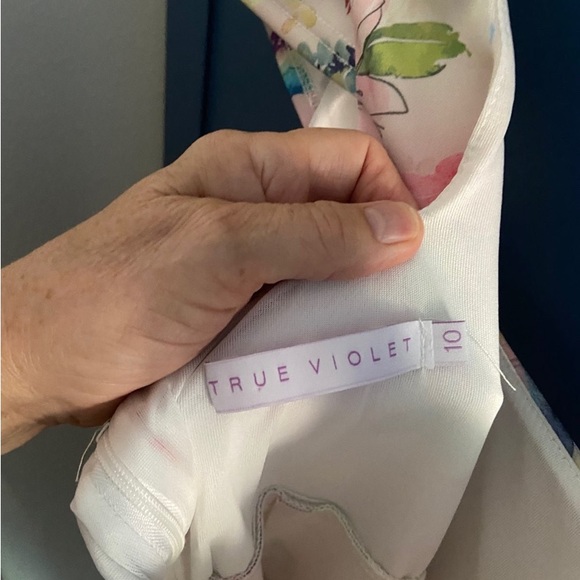 Matertinity dress, True Violet dress, UK 10, US 4-6| Color: Cream/Pink floral - Picture 6 of 8